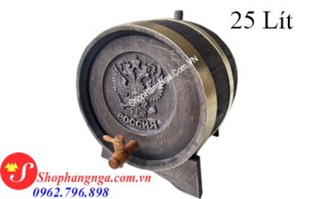 Thùng Rượu Gỗ Sồi Đỏ Cao Cấp 25 Lít Của Nga Giá Rẻ